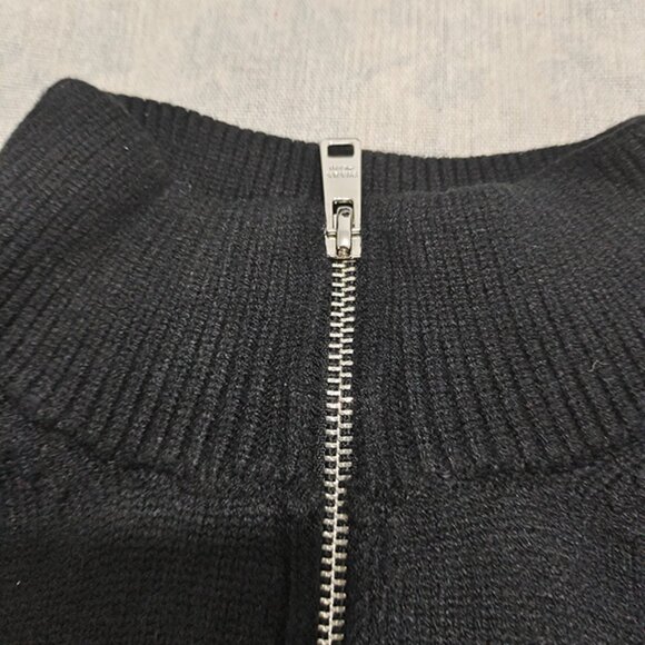 Prada Intarsia Knit Logo Zip Up Cardigan - Picture 5 of 6